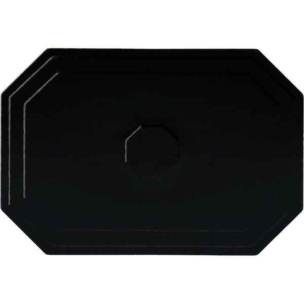 Ekena Millwork Felix Ceiling Medallion, Hand-Painted Black Pearl, 25 1/4"W x 17 1/4"H x 1 3/4"P CM25FEBPS - main